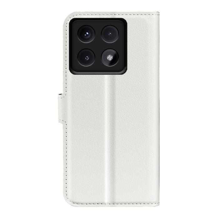 Bild 6, Xiaomi 14T Fodral Litchi Läder Vit