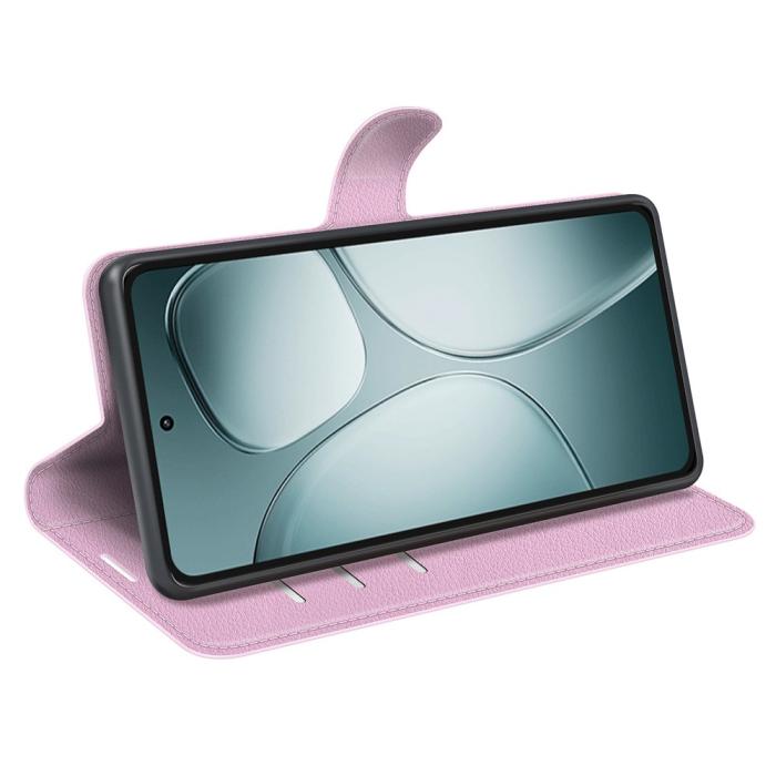 Bild 3, Xiaomi 14T Fodral Litchi Läder Ljus Rosa