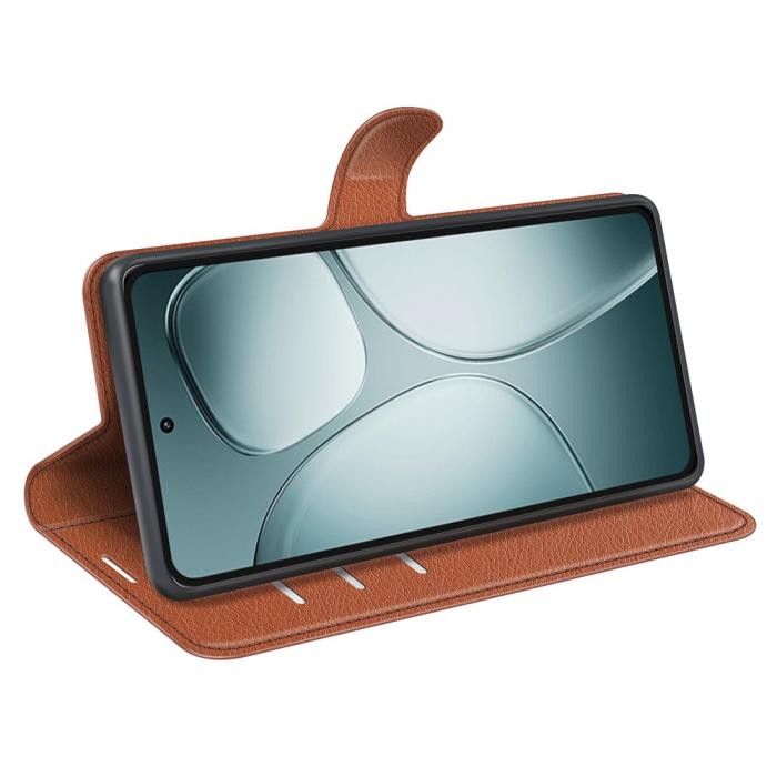 Bild 3, Xiaomi 14T Fodral Litchi Läder Brun
