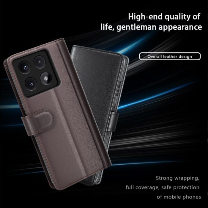 Bild 4, Xiaomi 14T Pro Fodral Premium Äkta Läder Svart