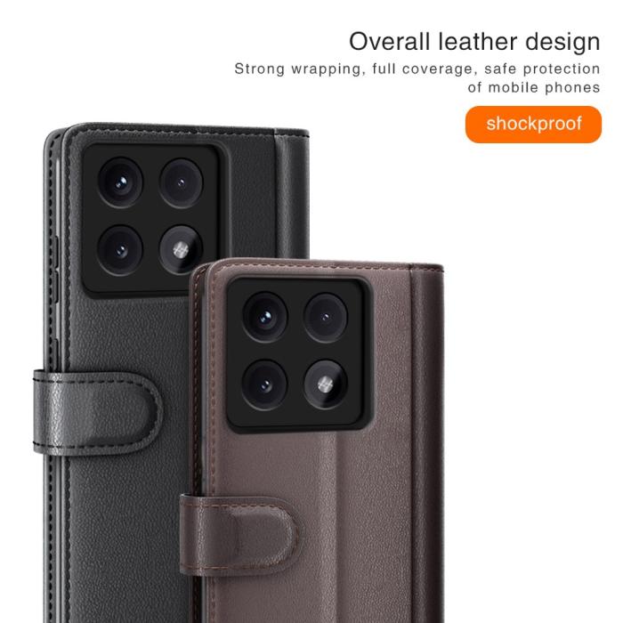 Bild 5, Xiaomi 14T Pro Fodral Premium Äkta Läder Svart