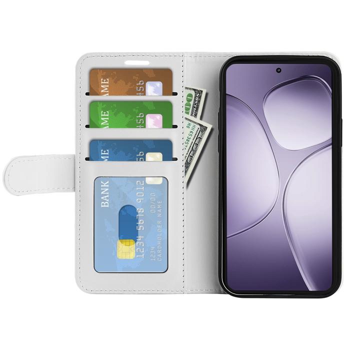 Bild 2, Xiaomi 14T Pro Fodral Crazy Horse Läder Vit