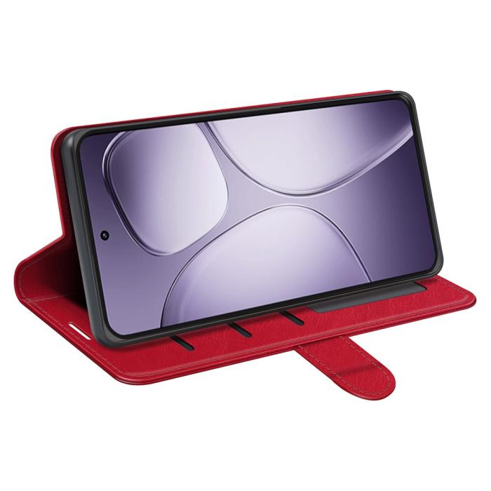 Bild 3, Xiaomi 14T Pro Fodral Crazy Horse Läder Röd
