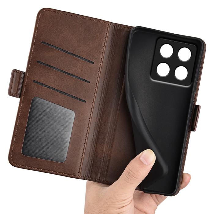 Bild 4, Xiaomi 14T Pro Plånboksfodral Läder Brun