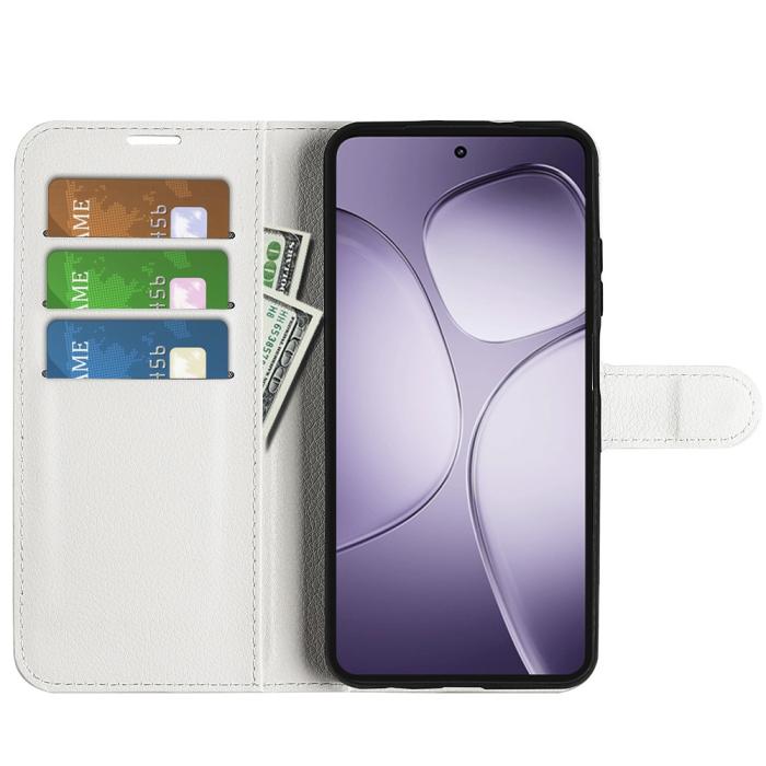 Bild 2, Xiaomi 14T Pro Fodral Litchi Läder Vit