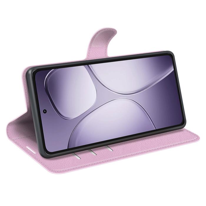 Bild 3, Xiaomi 14T Pro Fodral Litchi Läder Ljus Rosa