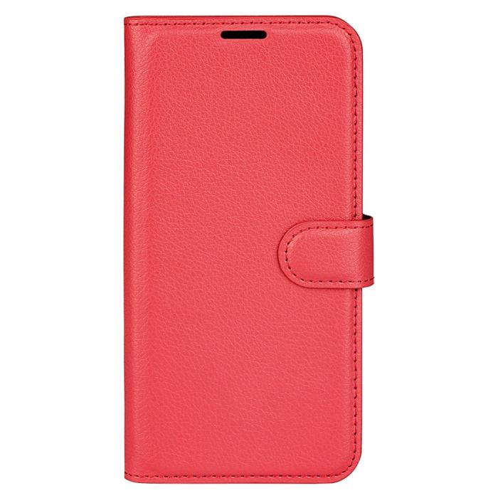 Bild 5, Xiaomi 14T Pro Fodral Litchi Läder Röd