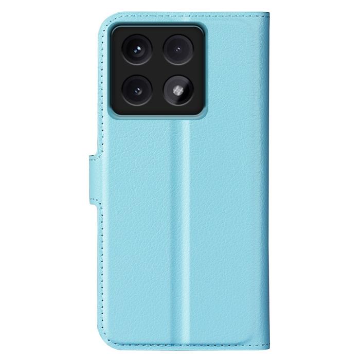 Bild 6, Xiaomi 14T Pro Fodral Litchi Läder Blå