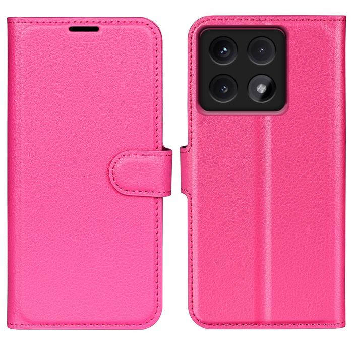 Bild 1, Xiaomi 14T Pro Fodral Litchi Läder Rosa