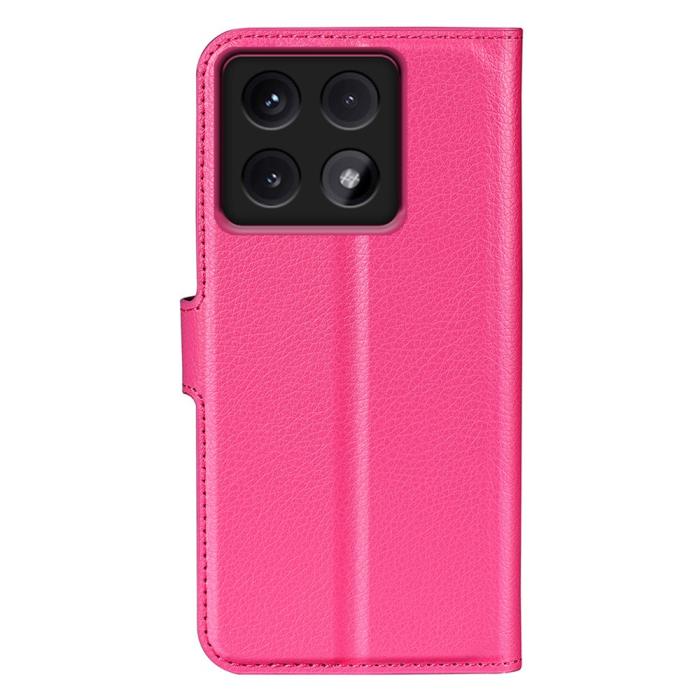 Bild 6, Xiaomi 14T Pro Fodral Litchi Läder Rosa