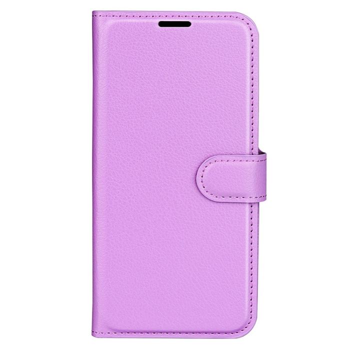Bild 5, Xiaomi 14T Pro Fodral Litchi Läder Lila