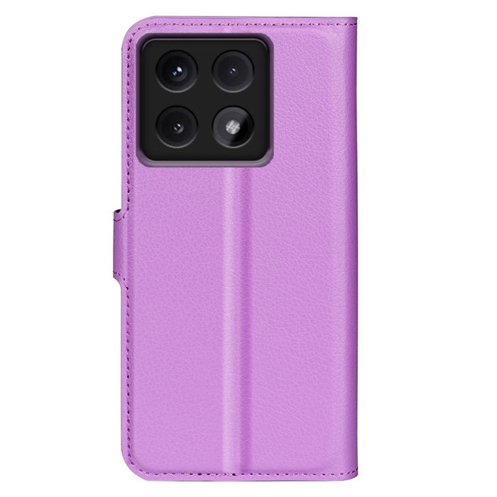 Bild 6, Xiaomi 14T Pro Fodral Litchi Läder Lila
