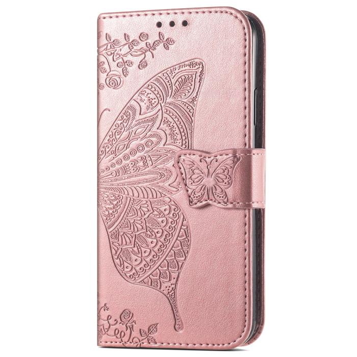 Bild 5, Xiaomi 14T Fodral Med Fjäril Tryck Roséguld