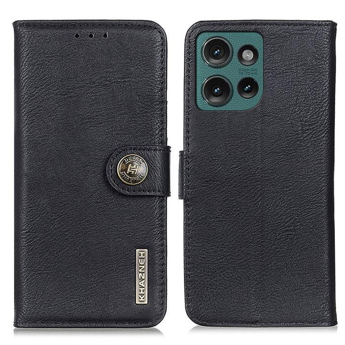 Bild 1, KHAZNEH Motorola Edge 50 Fodral Läder Svart