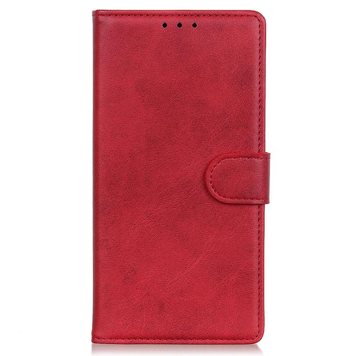 Bild 6, Motorola Edge 50 Plånboksfodral Läder Röd