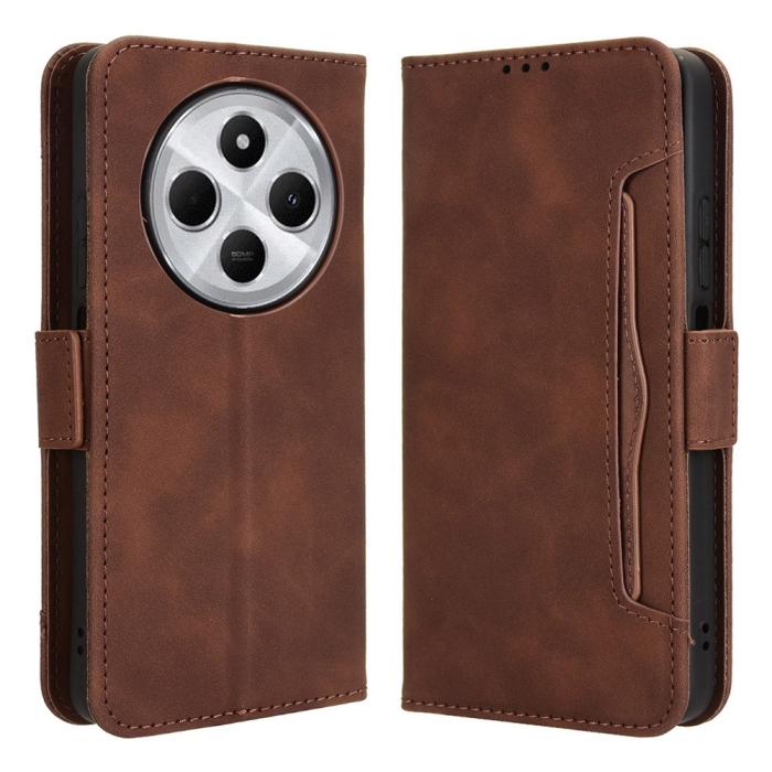 Bild 1, Xiaomi Redmi 14C Fodral Med Avtagbart Kortfodral Brun