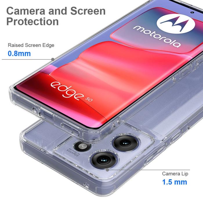Bild 5, Motorola Edge 50 Skal TPU / Akryl Shockproof Transparent