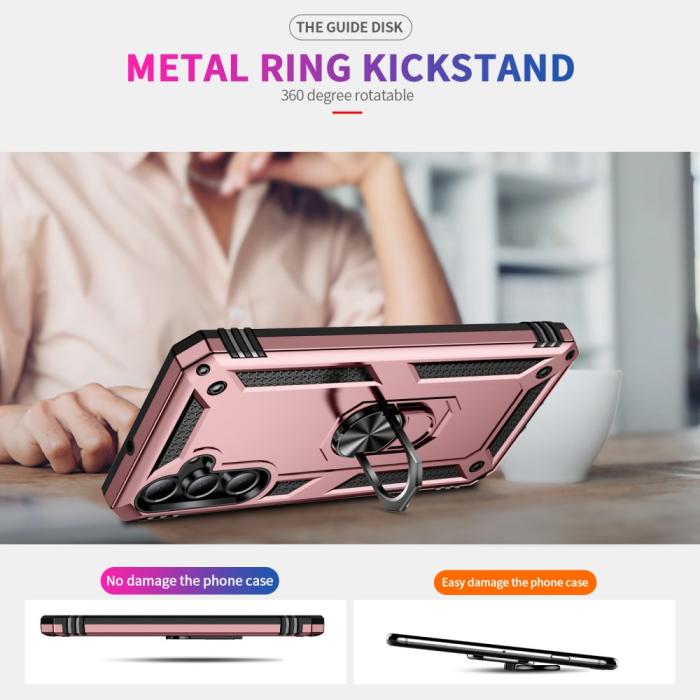 Bild 3, Samsung Galaxy A16 Skal Shockproof Hybrid Ring Roséguld