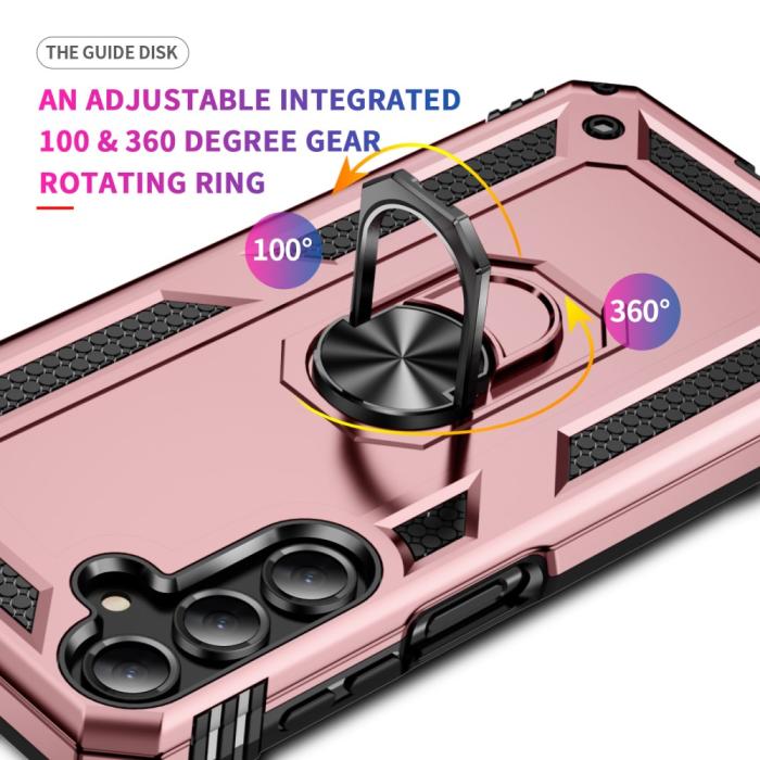 Bild 4, Samsung Galaxy A16 Skal Shockproof Hybrid Ring Roséguld