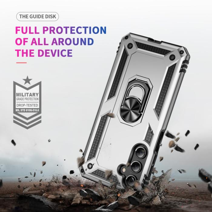 Bild 6, Samsung Galaxy A16 Skal Shockproof Hybrid Ring Silver