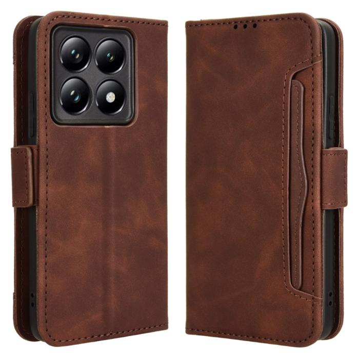 Bild 1, Xiaomi 14T Pro Fodral Med Avtagbart Kortfodral Brun
