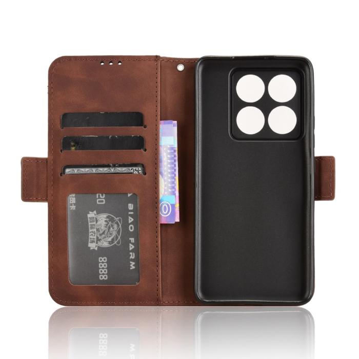 Bild 5, Xiaomi 14T Pro Fodral Med Avtagbart Kortfodral Brun