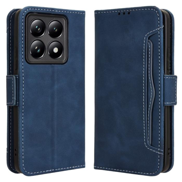 Bild 1, Xiaomi 14T Pro Fodral Med Avtagbart Kortfodral Blå