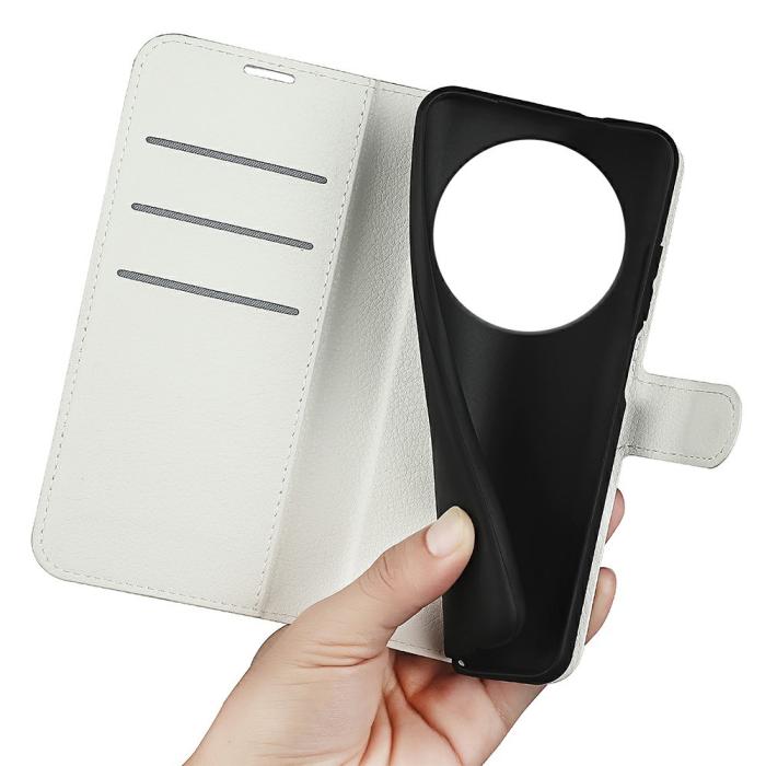 Bild 2, Xiaomi Redmi 14C Fodral Litchi Läder Vit