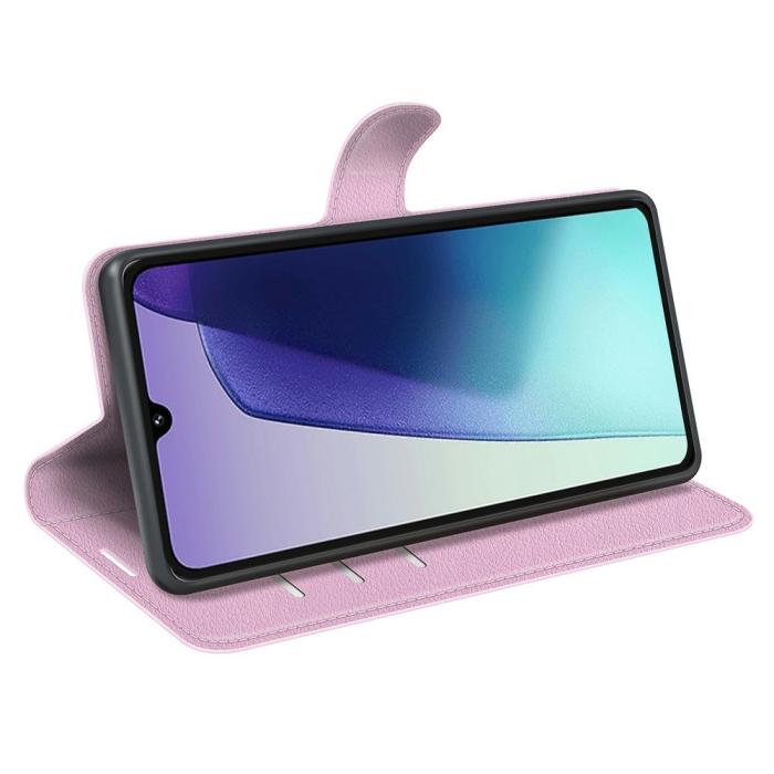 Bild 3, Xiaomi Redmi 14C Fodral Litchi Läder Ljus Rosa