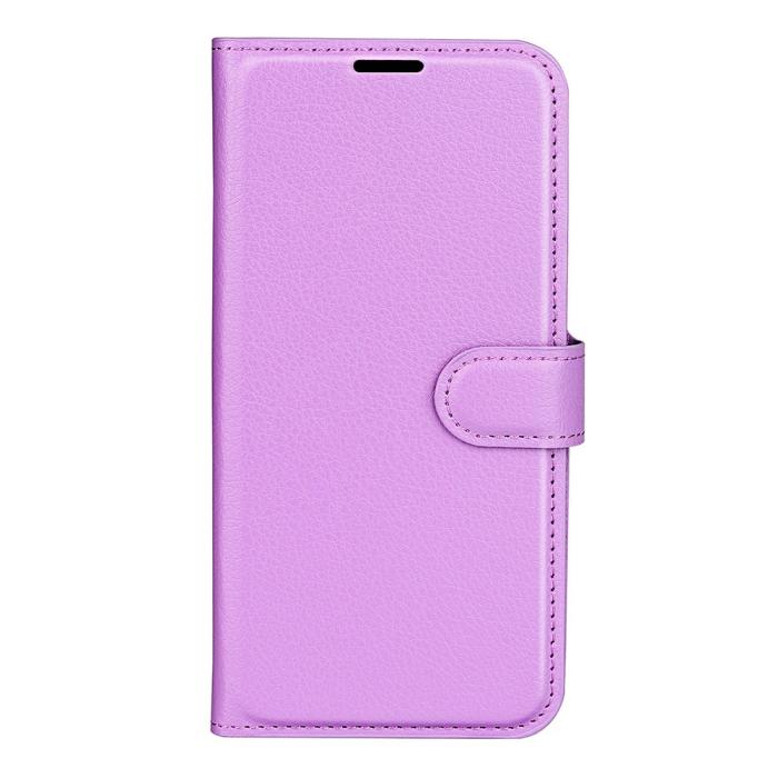 Bild 6, Xiaomi Redmi 14C Fodral Litchi Läder Lila