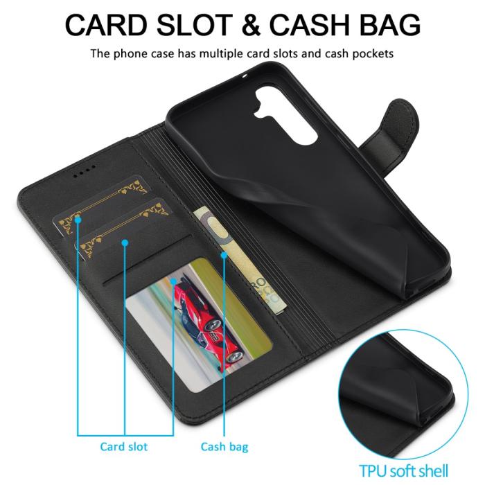 Bild 5, LC.IMEEKE Samsung Galaxy A16 Fodral Läder Svart