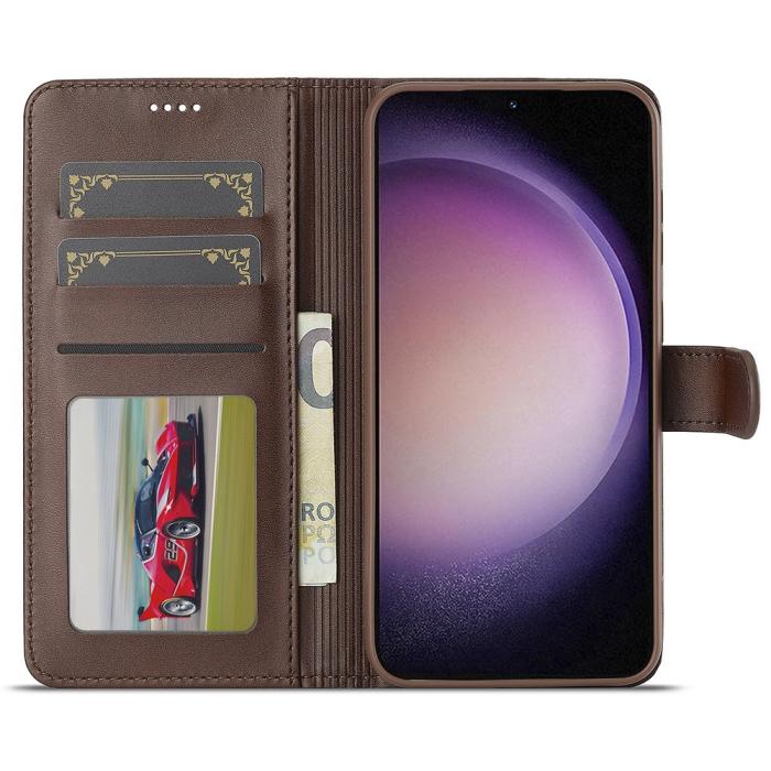 Bild 2, LC.IMEEKE Samsung Galaxy A16 Fodral Läder Brun
