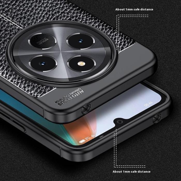 Bild 4, Xiaomi Redmi 14C Skal Litchi Textur Svart