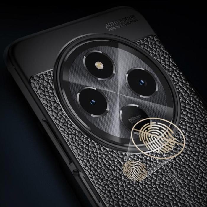 Bild 5, Xiaomi Redmi 14C Skal Litchi Textur Svart