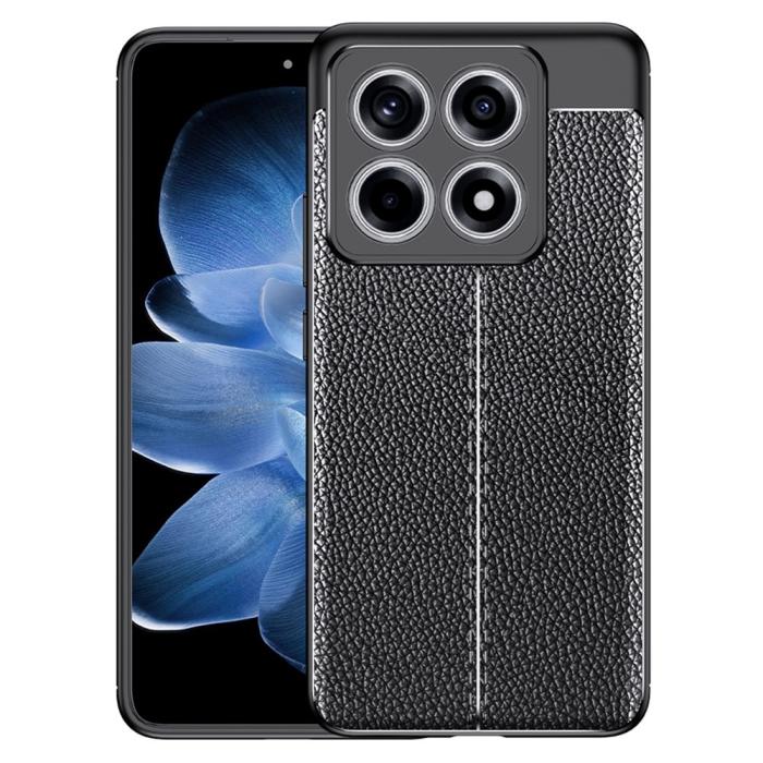 Bild 1, Xiaomi 14T Skal Litchi Textur Svart