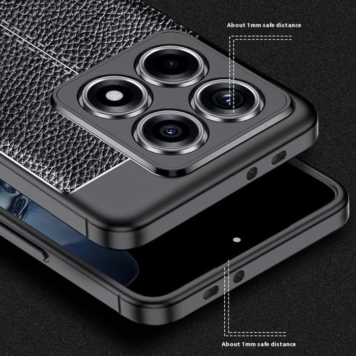 Bild 4, Xiaomi 14T Skal Litchi Textur Svart
