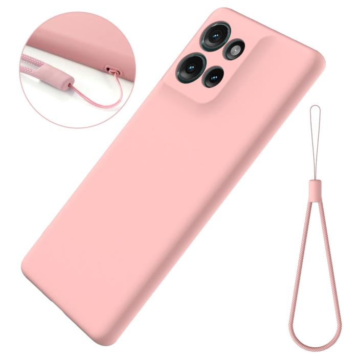 Bild 2, Motorola Edge 50 Skal Liquid Silikon Rosa