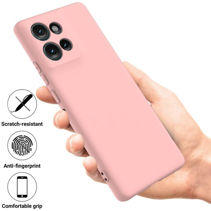 Bild 3, Motorola Edge 50 Skal Liquid Silikon Rosa