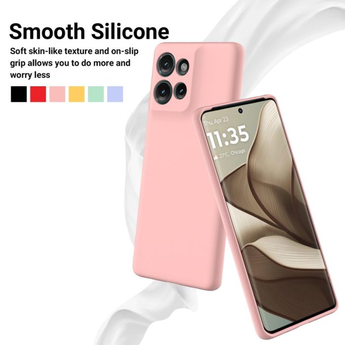 Bild 4, Motorola Edge 50 Skal Liquid Silikon Rosa