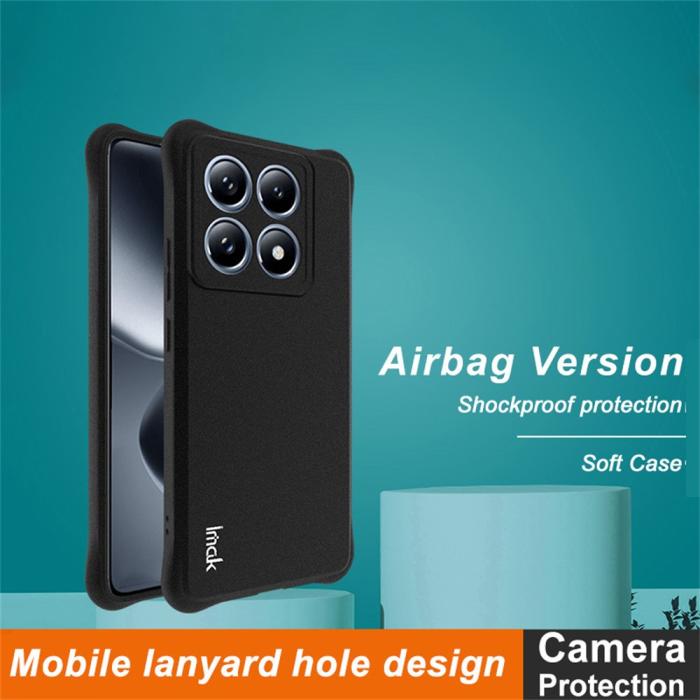 Bild 3, IMAK Xiaomi 14T Pro Skal TPU AirBag Shockproof Svart