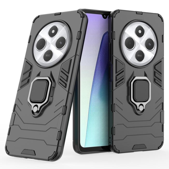 Bild 2, Xiaomi Redmi 14C Skal Hybrid Armor Ring Svart