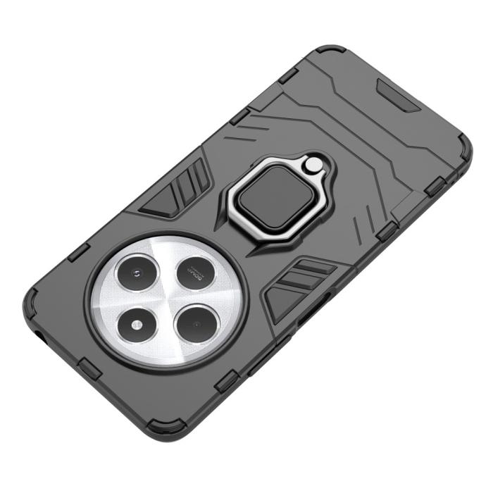 Bild 4, Xiaomi Redmi 14C Skal Hybrid Armor Ring Svart