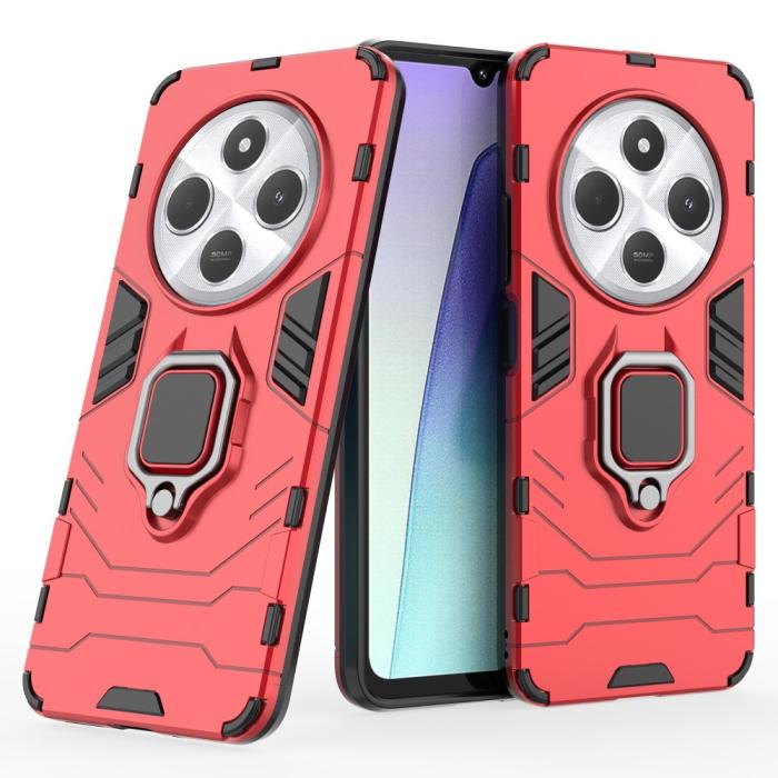 Bild 2, Xiaomi Redmi 14C Skal Hybrid Armor Ring Röd
