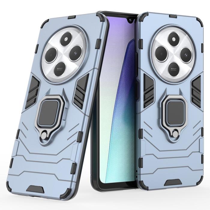 Bild 2, Xiaomi Redmi 14C Skal Hybrid Armor Ring Blå
