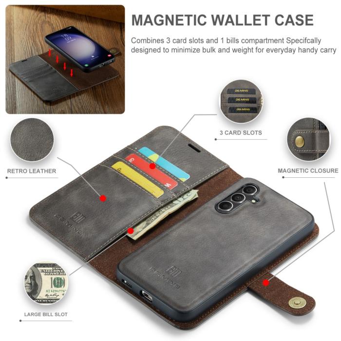 Bild 5, DG.MING Samsung Galaxy A16 2in1 Magnet Fodral / Skal Grå