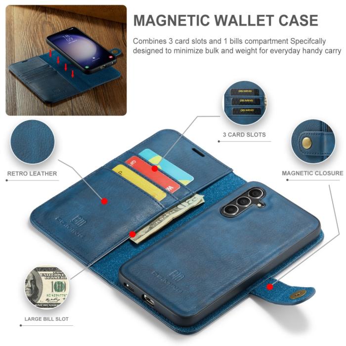 Bild 5, DG.MING Samsung Galaxy A16 2in1 Magnet Fodral / Skal Blå