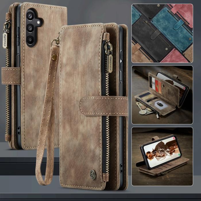 Bild 6, CASEME Samsung Galaxy A16 Fodral Multifunktionell Brun
