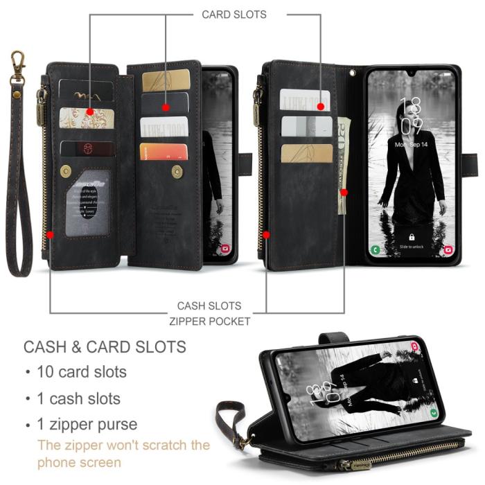 Bild 5, CASEME Samsung Galaxy A16 Fodral Multifunktionell Svart