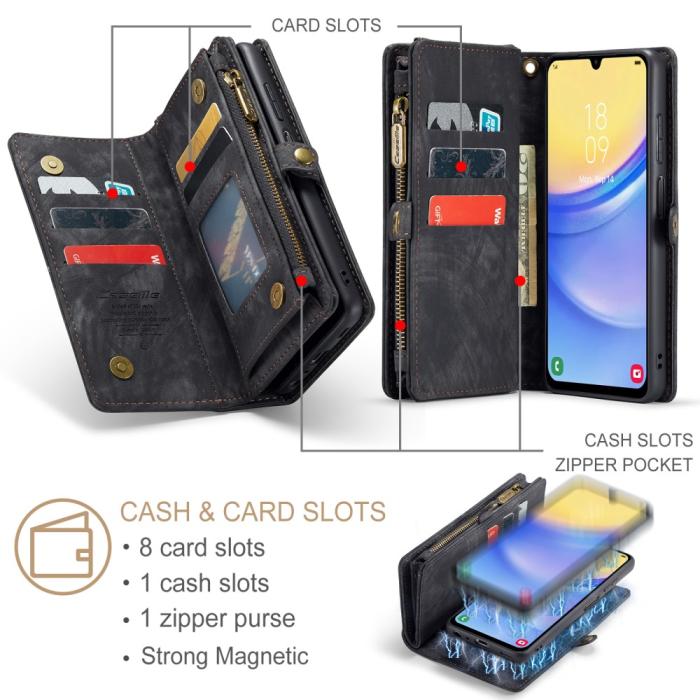 Bild 5, CASEME Samsung Galaxy A16 Fodral Multifuntionell Svart