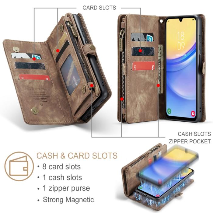 Bild 5, CASEME Samsung Galaxy A16 Fodral Multifuntionell Brun